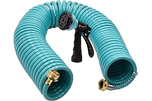 AUTOMAN Self Coiling Garden Hose 50 Ft