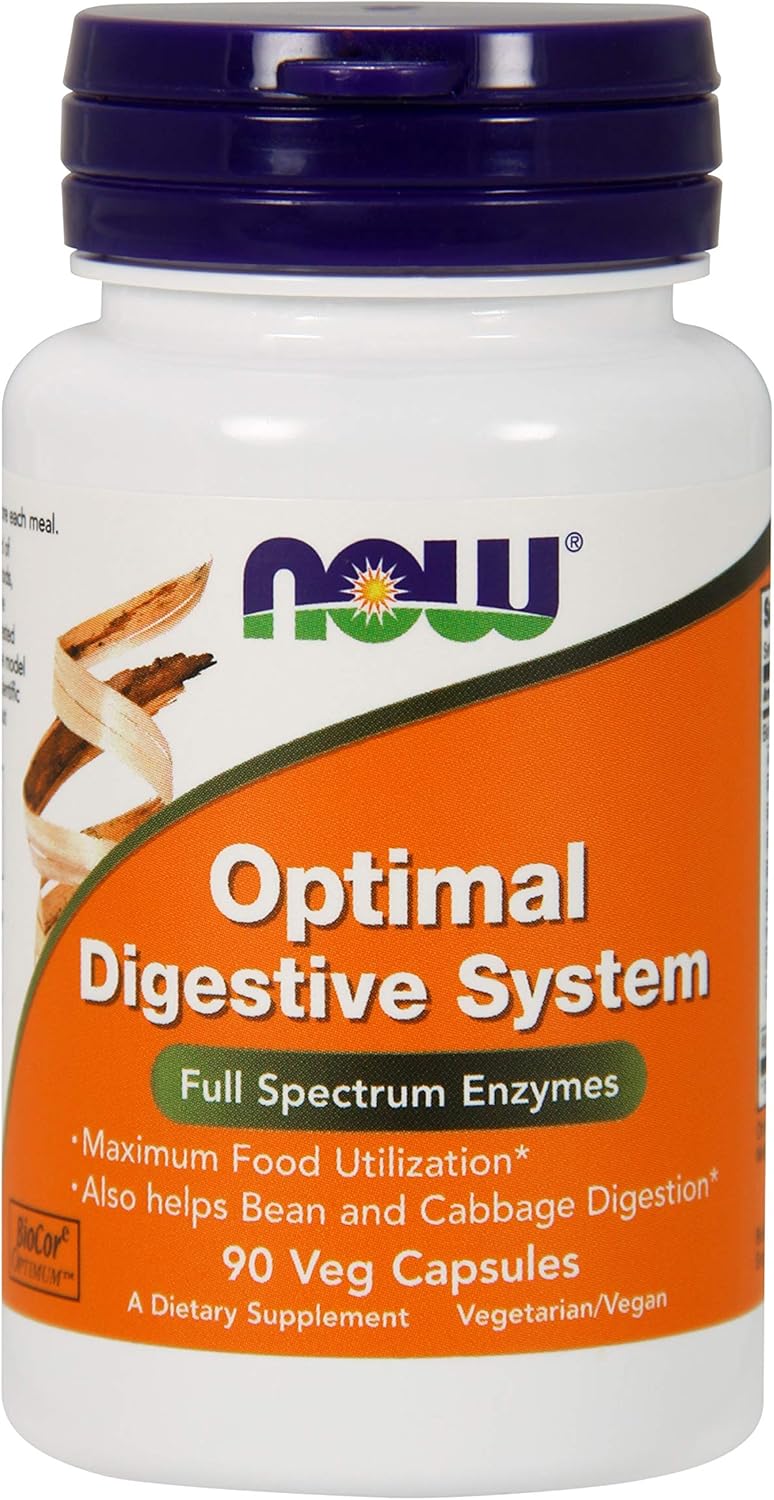 NOW Foods Optimal Digestive System 90 VegiCaps (Pack of 2)