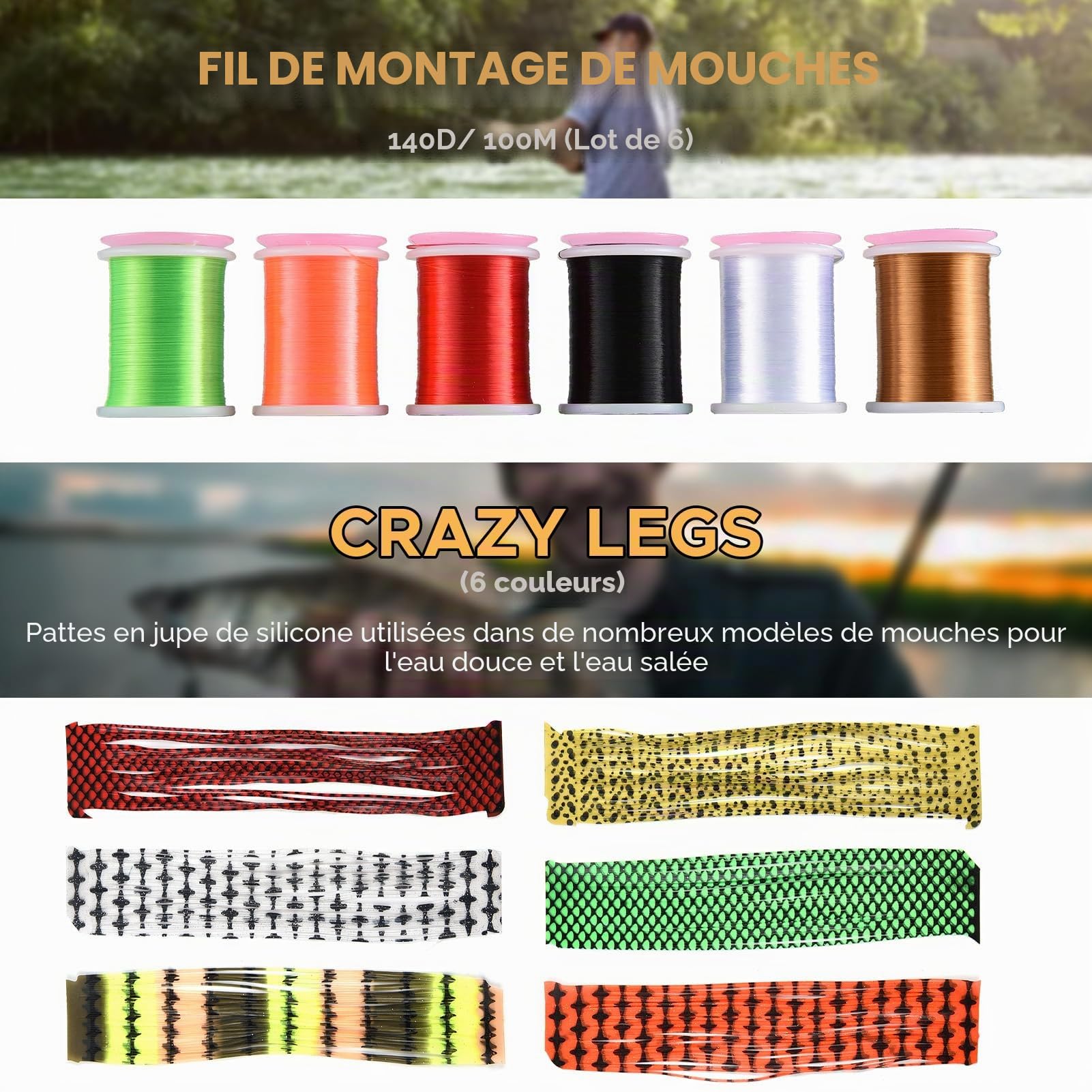 150pcs kit d'outil de Mouche, kit d'outils de matériel de Mouche Bien organisé leurre de pêche gabarit de Construction Faisant l'ensemble pour la Fabrication de leurre