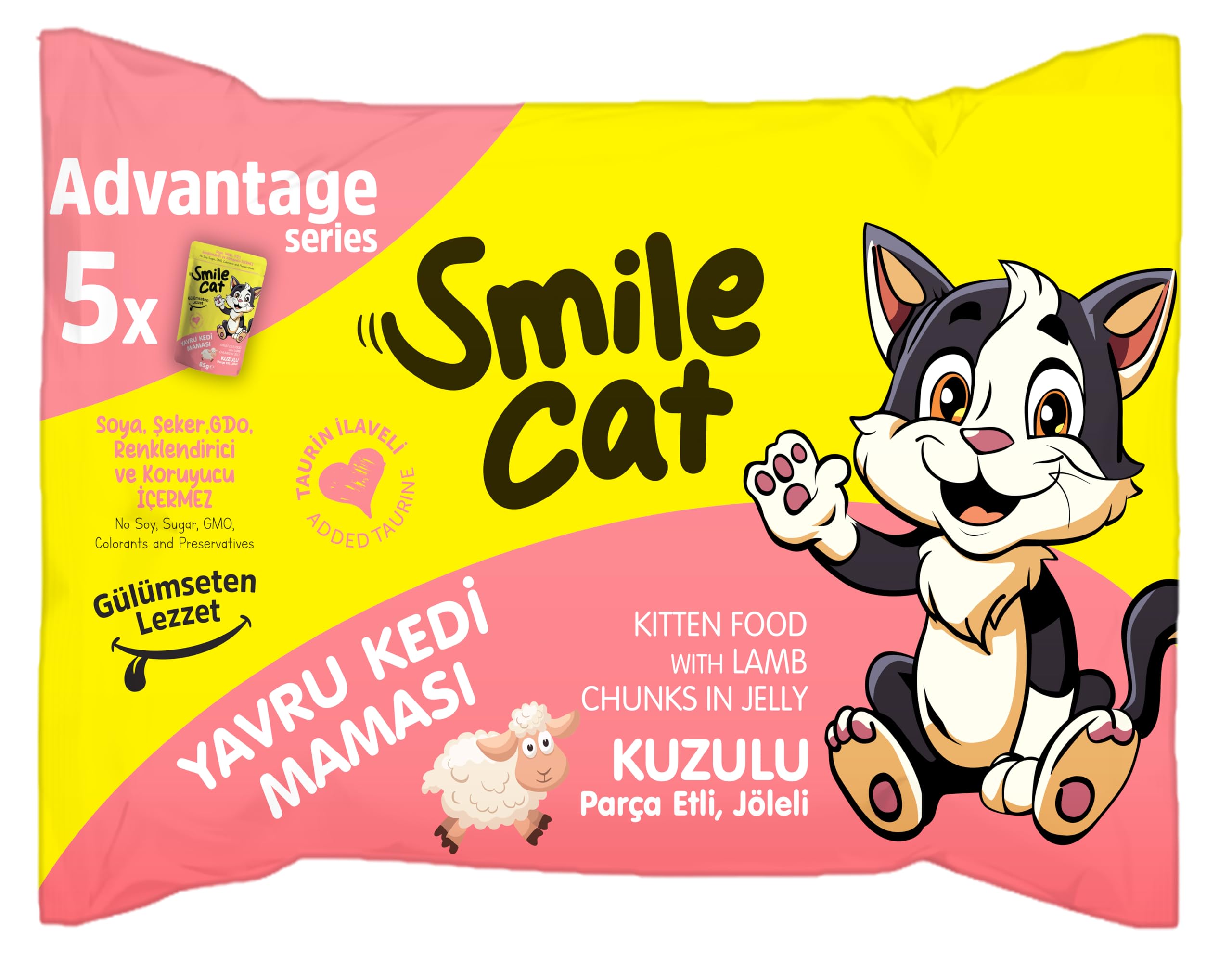 Smile Cat Flowpack 425gr (5 x 85gr) Yavru Kedi Kuzulu Mama