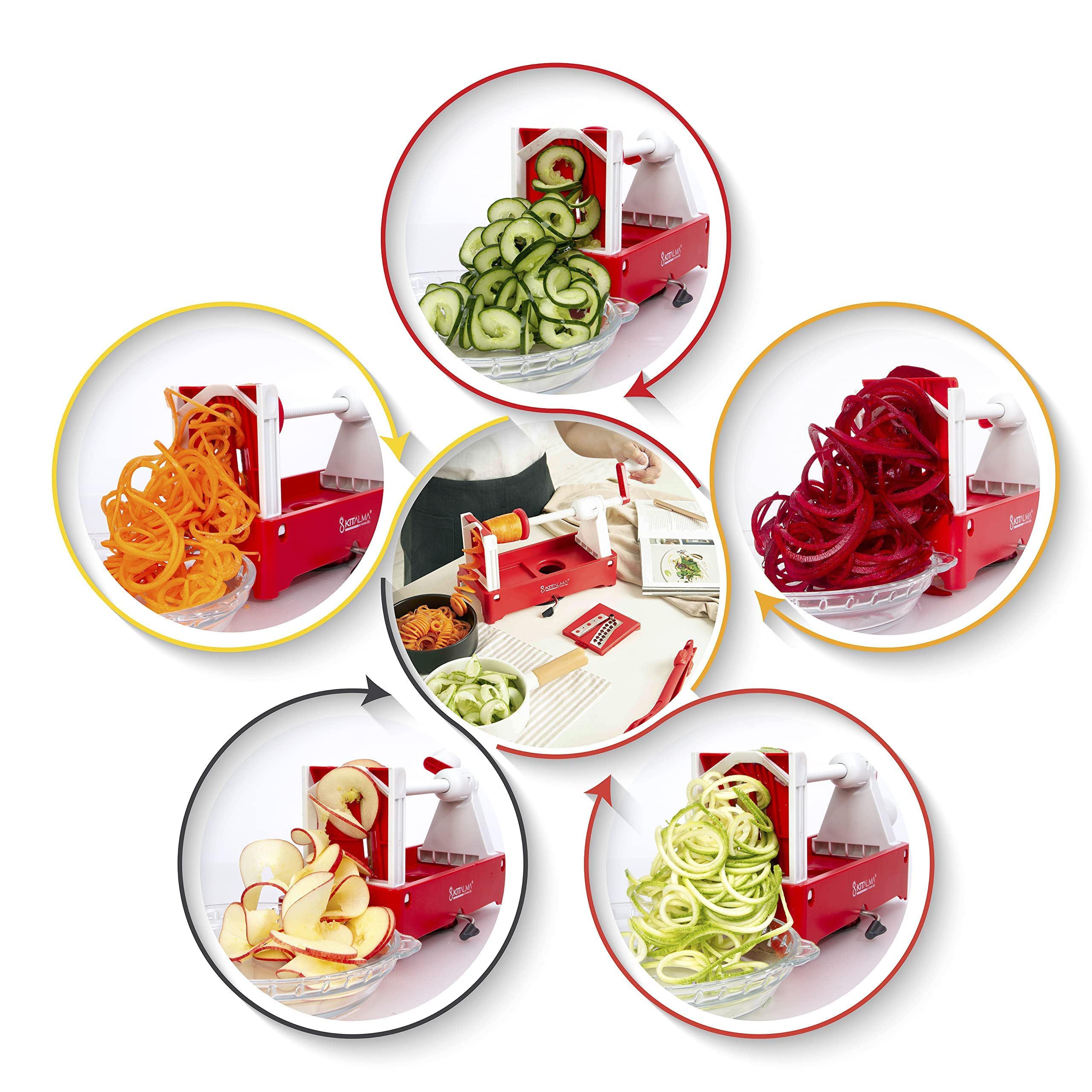 Amazon.com: Kitalma 2-Blade Vegetable Spiralizer - Multifunction