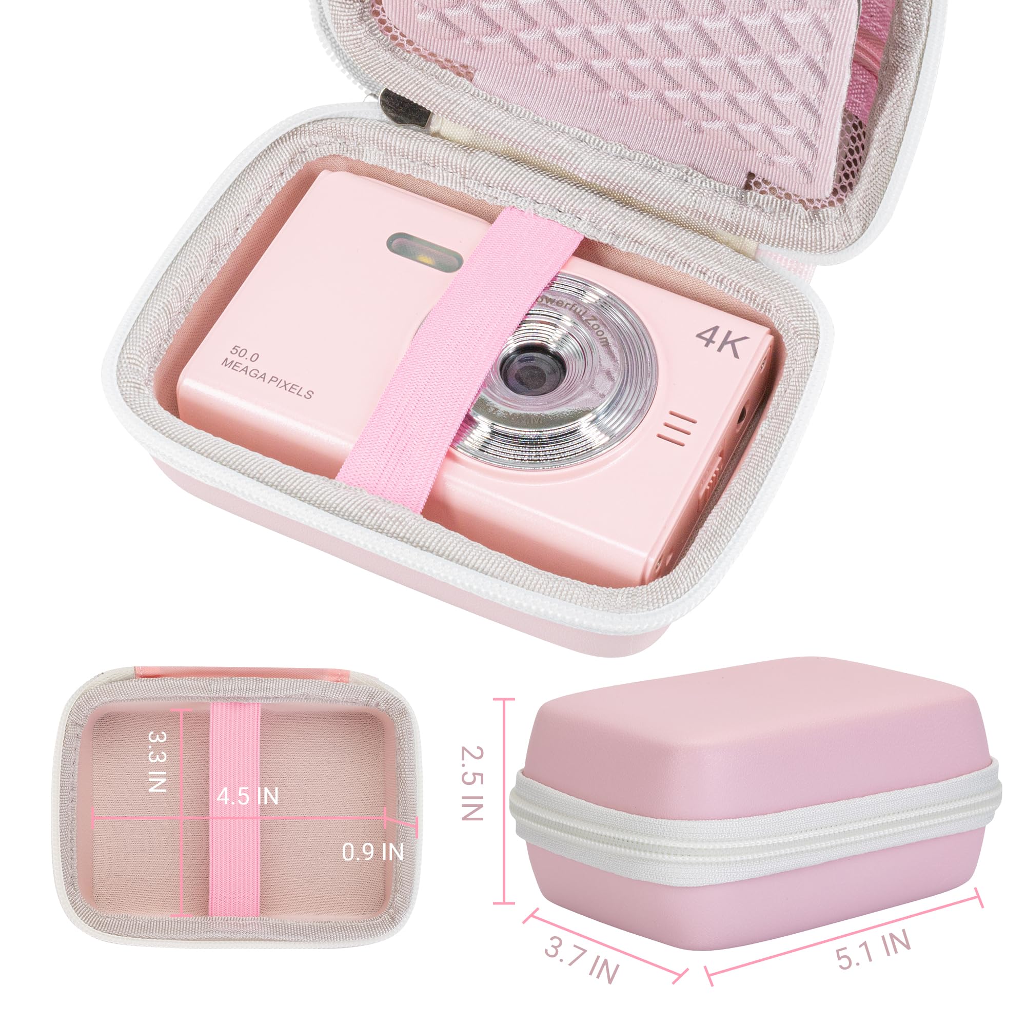 Digital Camera Case Compatible with Canon G7X, SX 740, Camkory FHD 1080P, Kodak FZ55-BK, FZ45-BK Digital Point and Shoot Camera Case, Small Portable Travel Carrying Protective Storage Bag