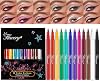 12 Colors Matte Liquid Eyeliner Set, Rainbow Colorful Neon Eyeliner Pencil, Soft and Hyper Sharp Tip Brush, Pigmented Waterproof Smudgeproof Gel Eye Liner Christmas Makeup for Women
