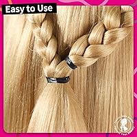 Vista 5 de Teenitor - Bandas elásticas para el cabello negras, 300 unidades de bandas de goma para el cabello, bandas elásticas suaves