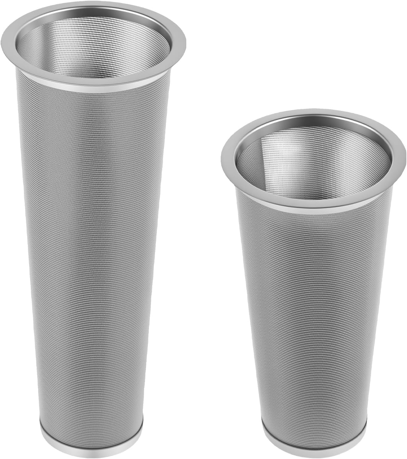 2 Sizes Cold Brew Coffee Filter, Stainless Steel Coffee Pot for Pouring, Wide Mouth Preserving Jar Jug, Fine Mesh Filter for Cold Brewing in Large Batches, Reusable Cold Brew Strainer for Tea Filters