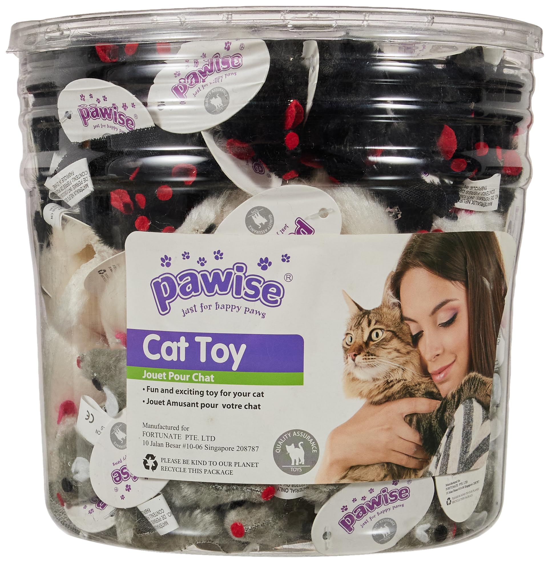 Pawise Kedi Oyuncağı Peluş Fare 2" 120 Adet Kutulu