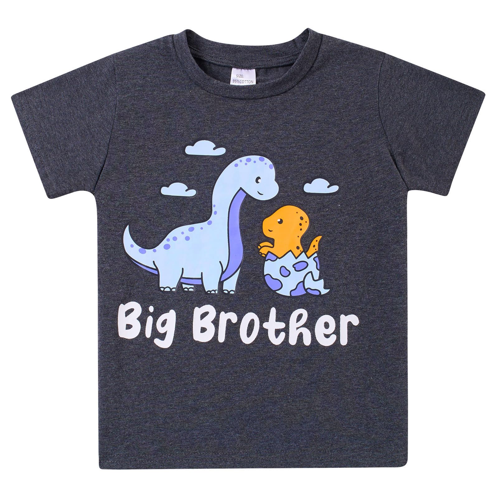 kids4ever Jungen Tshirt Bagger Grafik Großer Bruder Shirt Baumwolle Sommer Kleinkind T-Shirts Rundhals Kurzarm Tee Shirts für Jungen Casual Süßes 1-6 Jahre