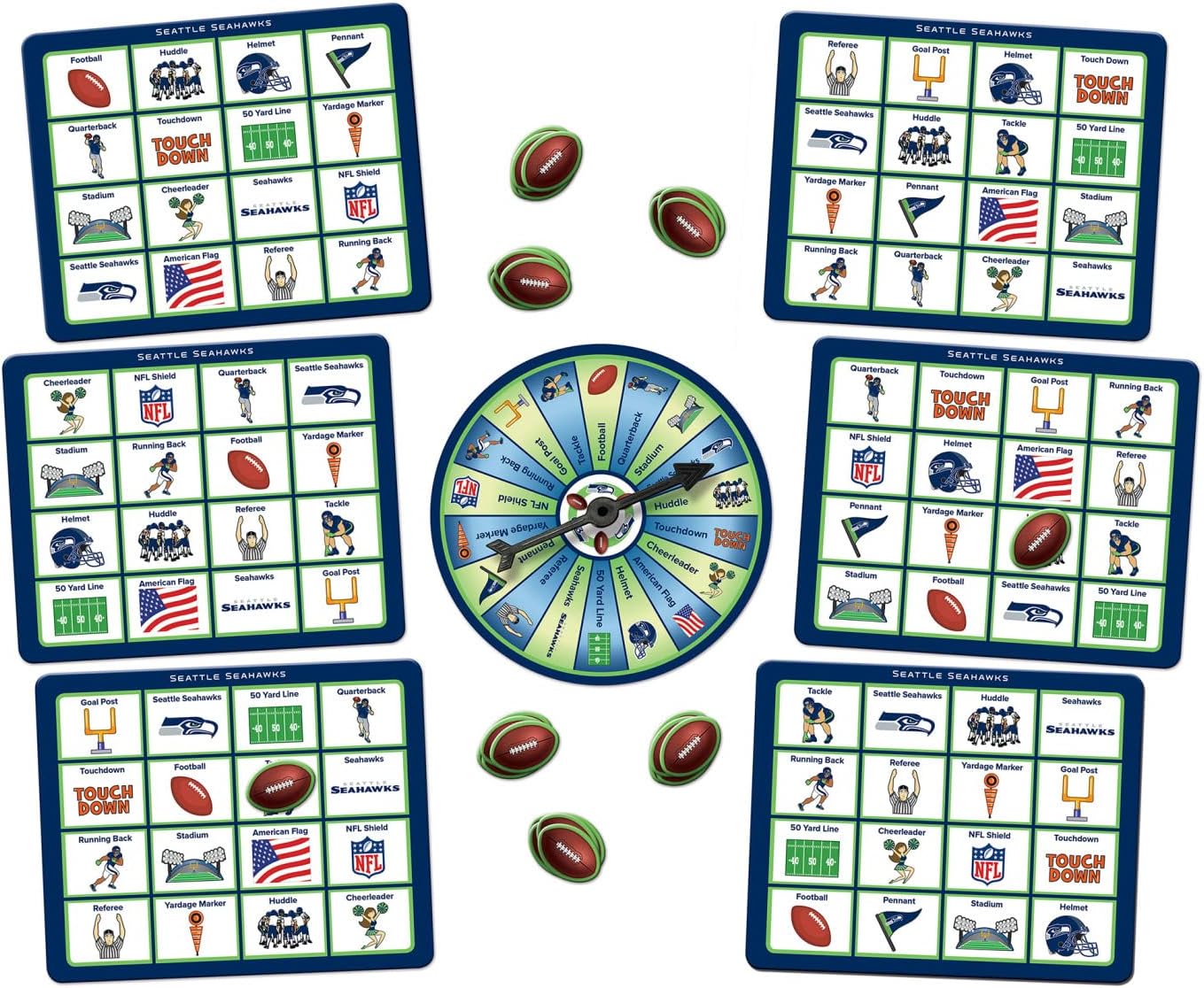MasterPieces Kids Games - NFL Seattle Seahawks Bingo Game - Image 2
