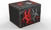 Caja de Mazo Vault- TCG/MTG para Más de 100 Cartas Combo de Colores (Negro/Rojo) 3