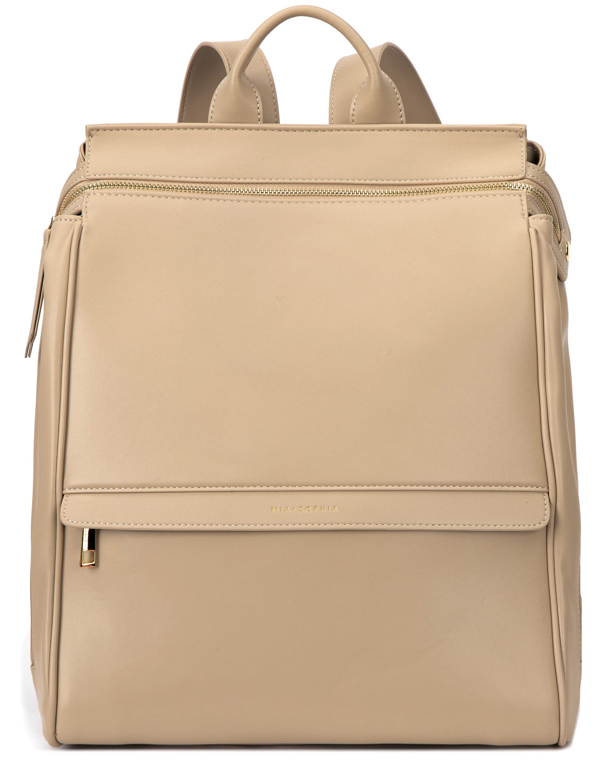 Mia Sophia Leather Diaper Bag Backpack With Changing Pad Stroller