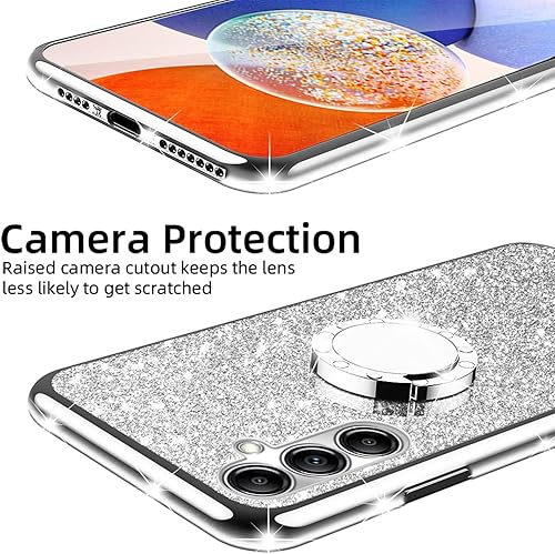 Miniatura 7 de Funda para Samsung Galaxy A14 5G (6.6 pulgadas) con cordón de soporte de anillo Cubierta de protección a prueba de golpes para niñas mujeres hombres
