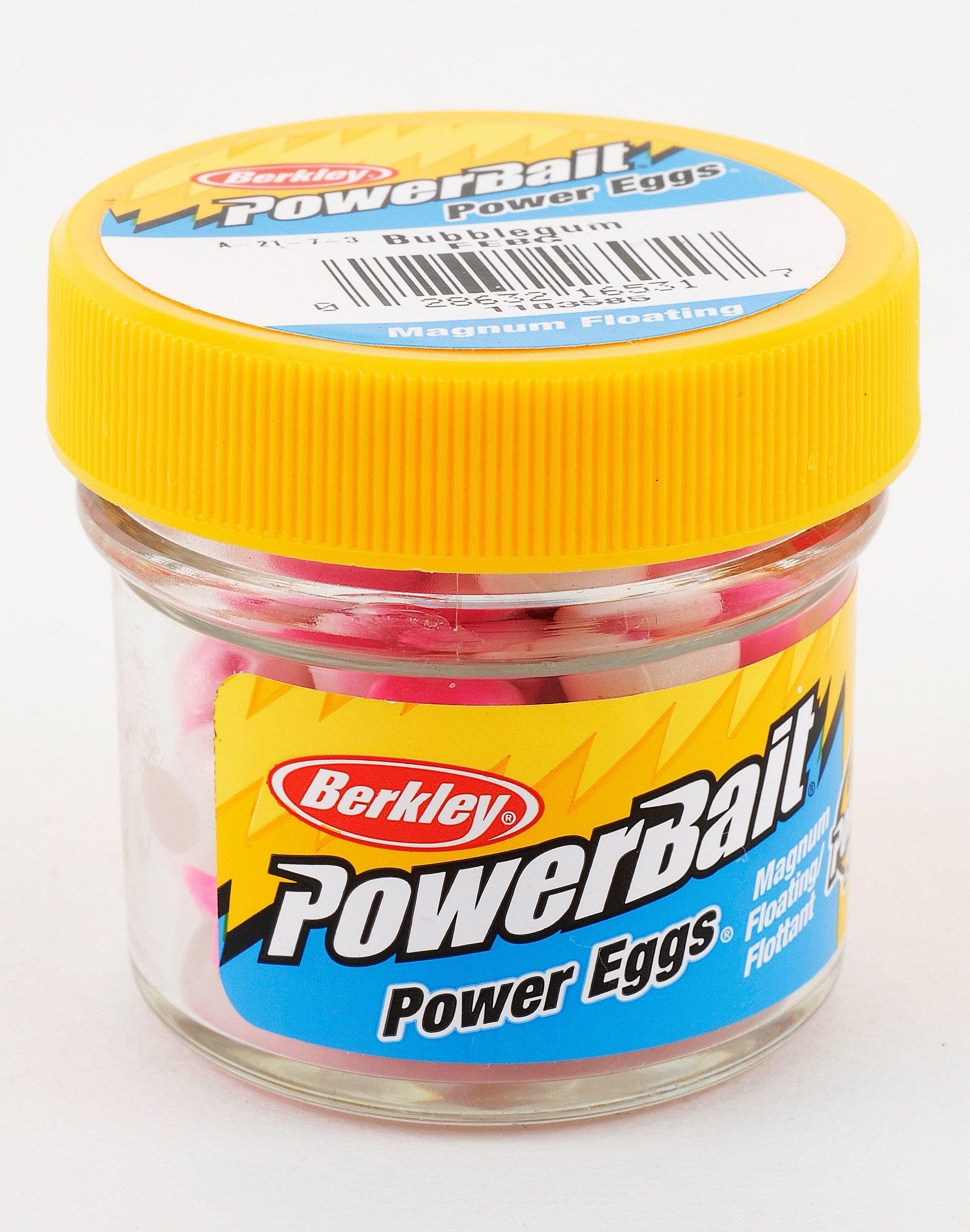 Berkley PowerBait Power Eggs Floating Magnum Fishing Soft Bait, Bubblegum - Original Scent, .5 oz Small Jar โ image 1