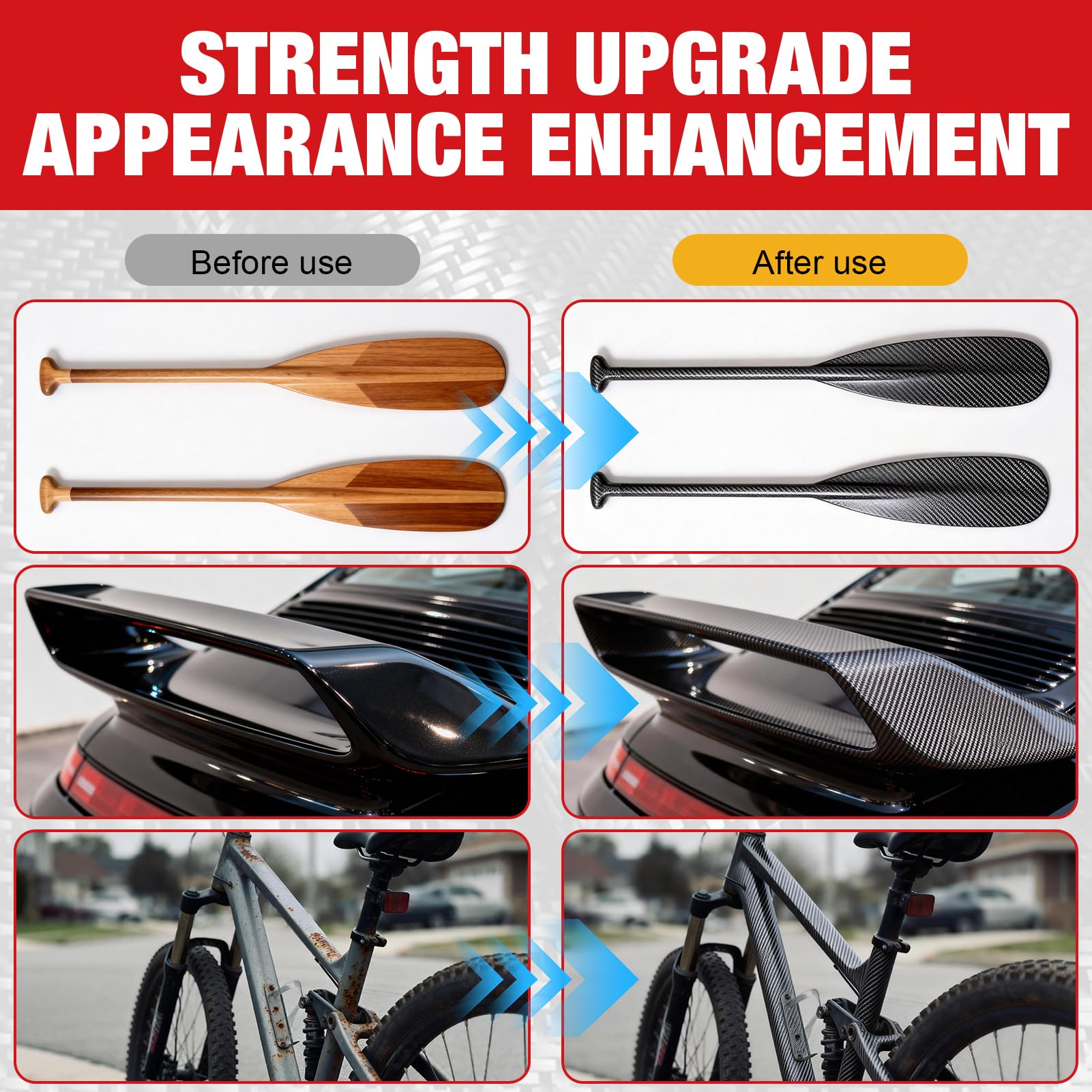 Carbon Fiber Repair Kit - Fix & Enhance! -4 Carbon Fiber Repair Kit - Fix & Enhance! -4