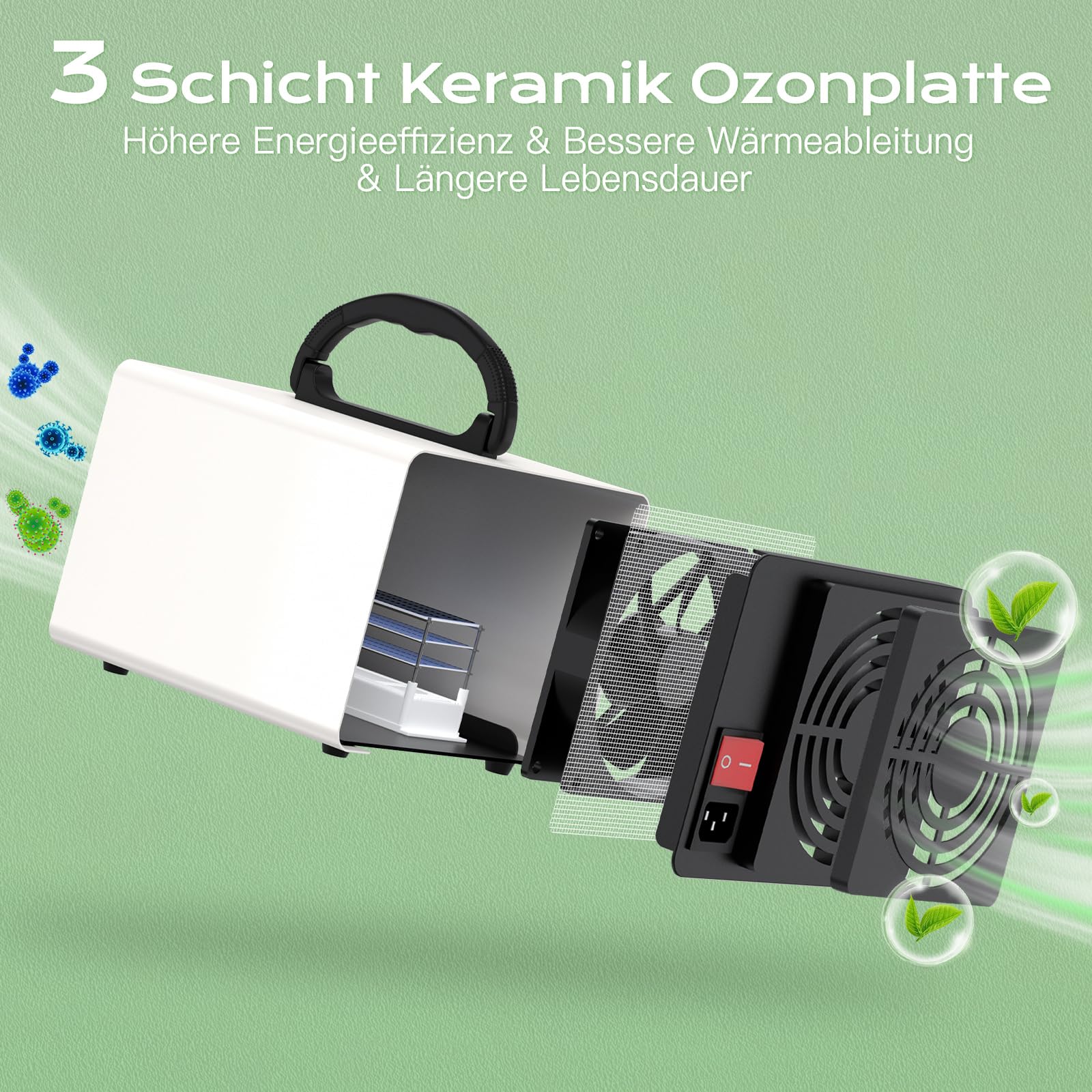 Generator ozonu domowego 28 000 mg/h, profesjonalna maszyna ozonowa do dezynfekcji ozonu do dezynfekcji ozonu powietrza z timerem, usuwanie zapachów i dezynfekcja