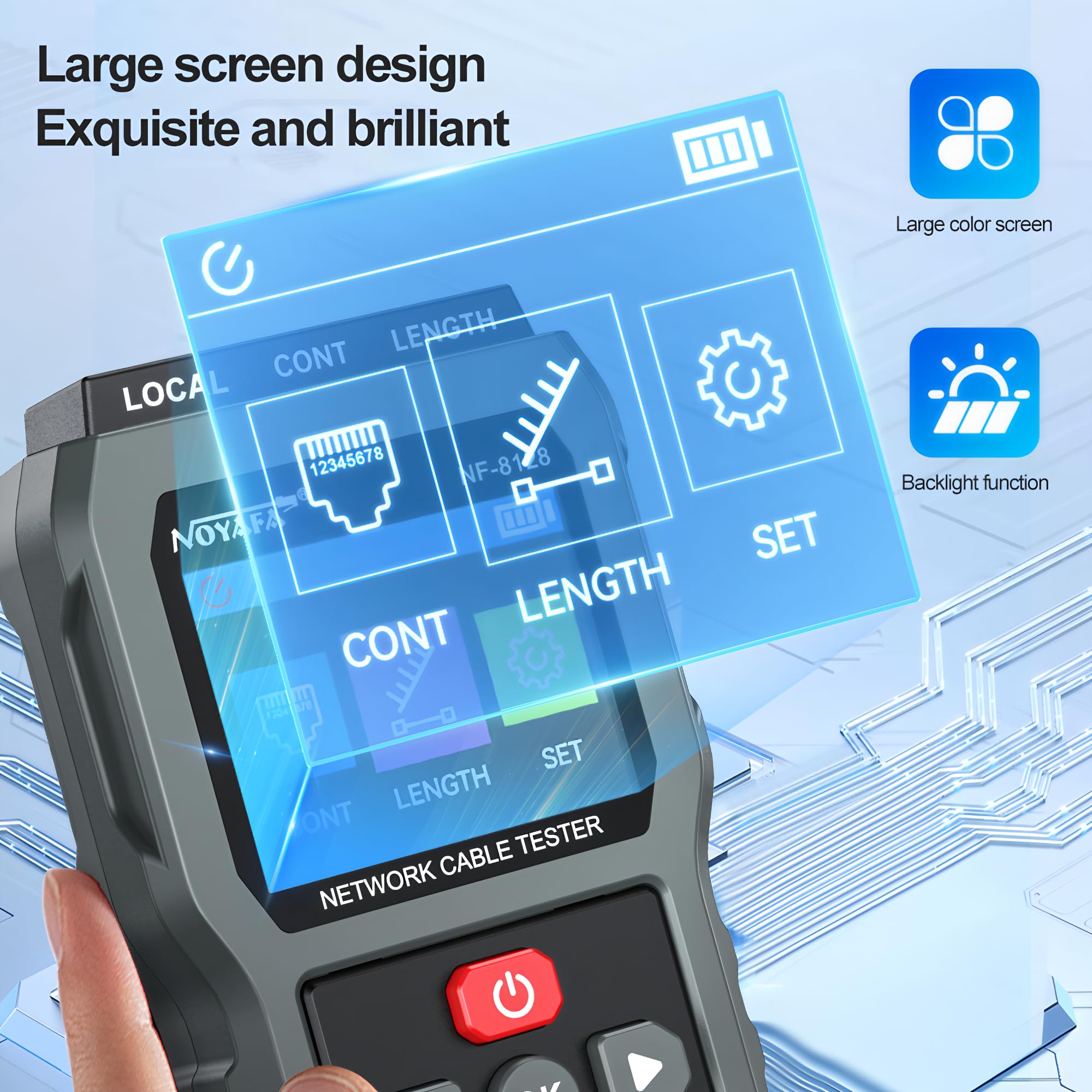 NF-8128 large color screen and backlight function