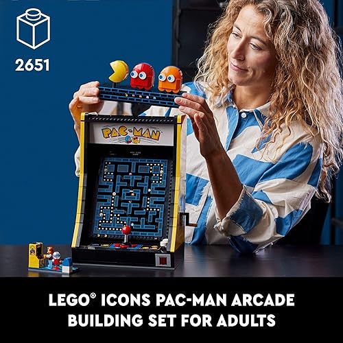 Miniatura 2 de LEGO Icons PAC-Man - Kit de construcción de arcade, construye un modelo réplica de un videojuego clásico, idea de regalo nostálgica para los