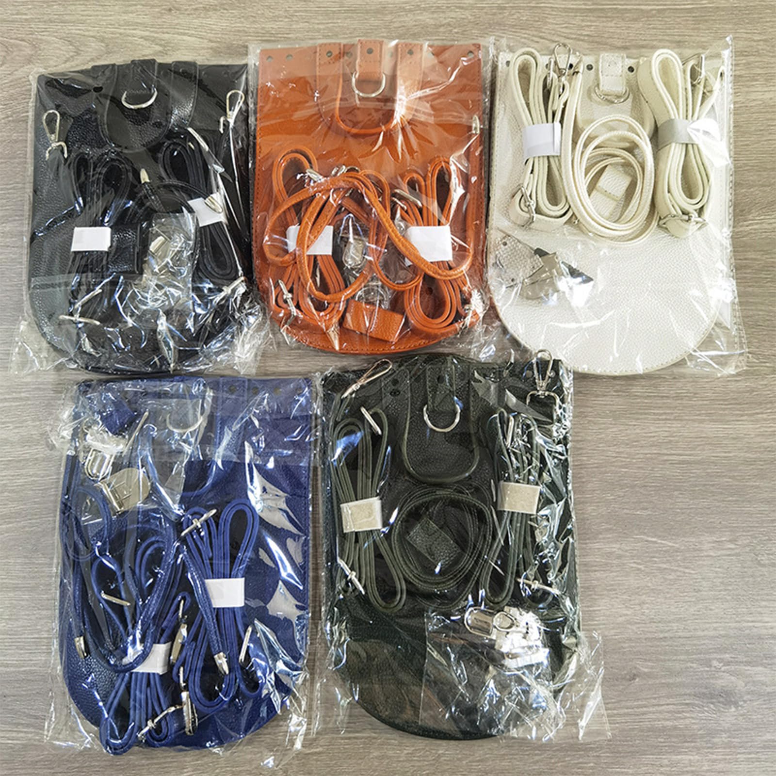 Handgefertigtes Häkeltaschen-Zubehör-Set mit verstellbarem Riemen, PU-Lederboden und Boden zum Basteln von Rucksäcken, Geldbörsen, Rucksäcken, Reparaturzubehör