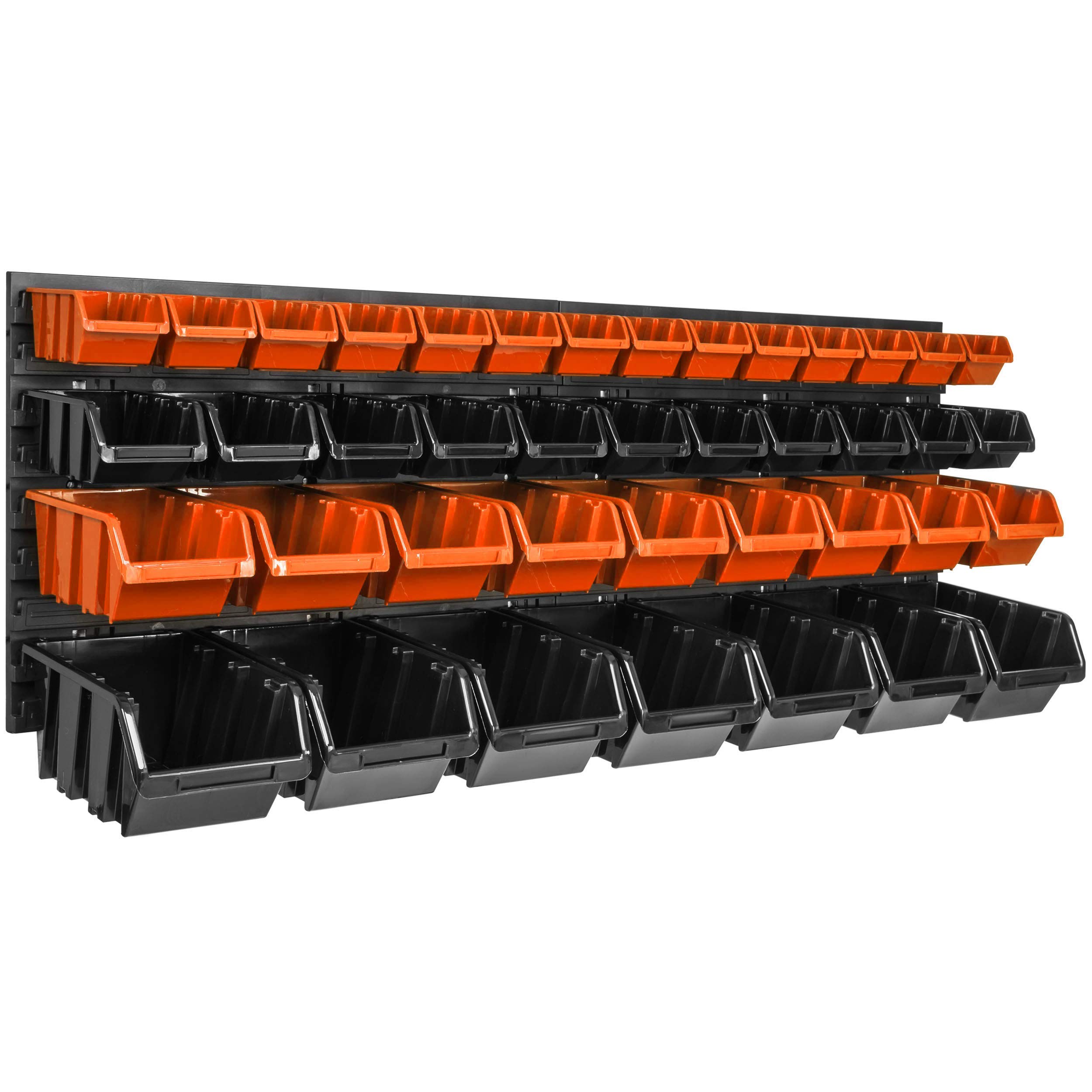 Storage System Wall Shelf 1152 X 390 Mm | Pack Of 27 | Stacking Boxes Storage Boxes | Extra Strong Wall Plates | Shelf Expandable | Workshop Shelf Storage Shelf Workshop Wall