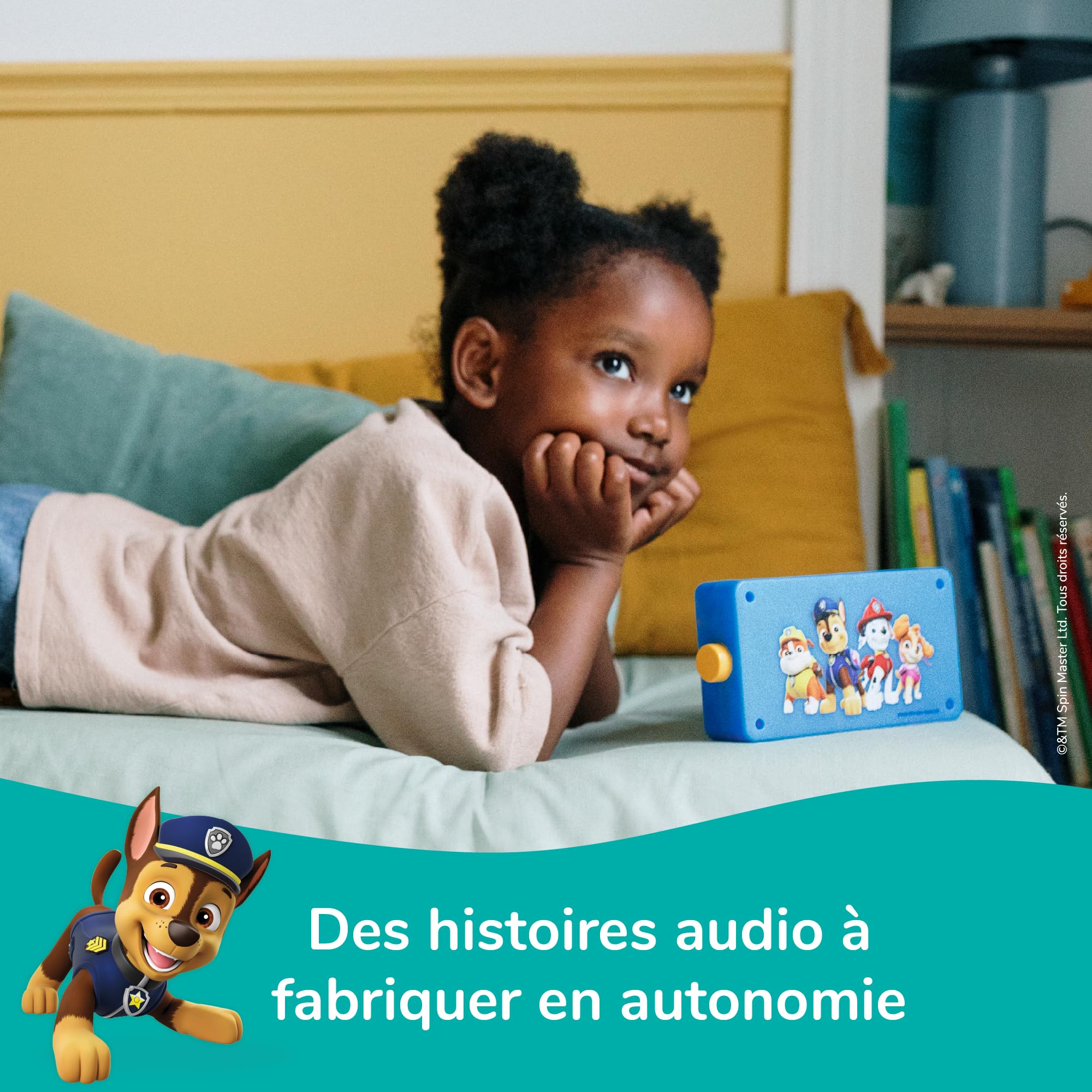 Lunii - Ma Fabrique à Histoires édition limitée Pat Patrouille + 3h07 d'histoires incluses à télécharger, Boîte à Histoires Interactive dès 3 à 8 Ans - Conteuse fabriquée en France - 3