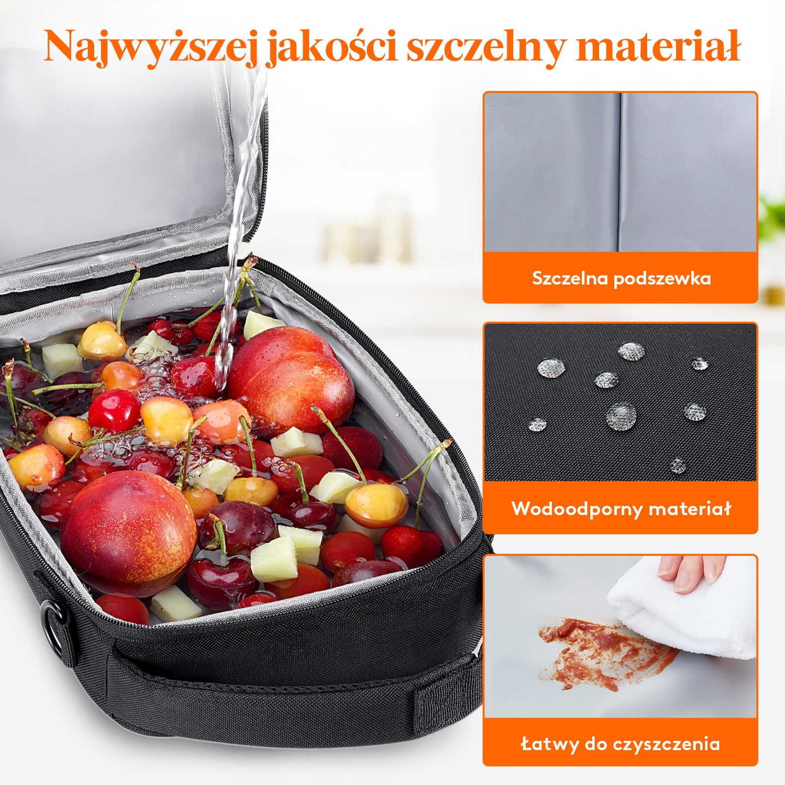 Lifewit Rozszerzalna torba na lunch, przenośna torba chłodząca, mała, z szelkami i 2 opakowaniami lodowymi, izolowana torba na lunch dla kobiet i mężczyzn, torba chłodząca do pracy, szkoły, 8,2 l