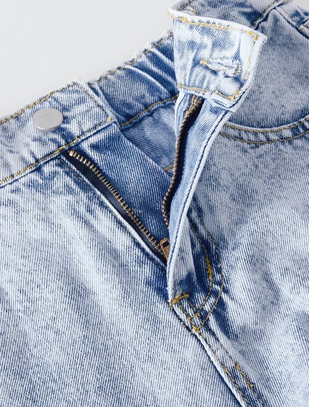 Girls Baggy Jeans Y2k Girls Distressed Pants High Elastic Waist Denim Outfits for Teens Boyfriend Skater Streetwear 7-14Y - Image 6