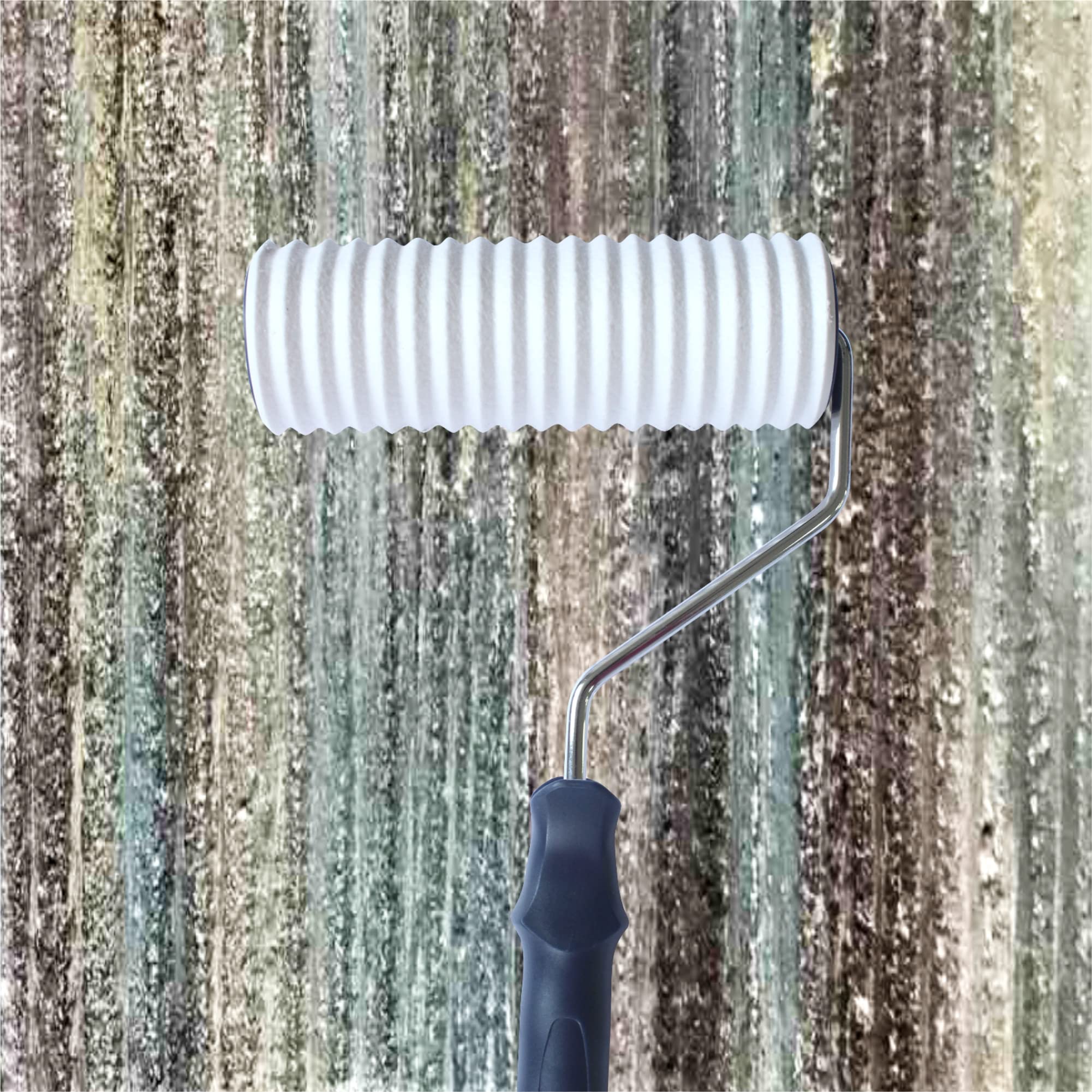 8'' Patterned Paint Roller for Wall Decoration Classic Brick Embossing Texture Rubber Roller Decorative Household DIY Paint Art Tool for Wall Decoration (2204TS)