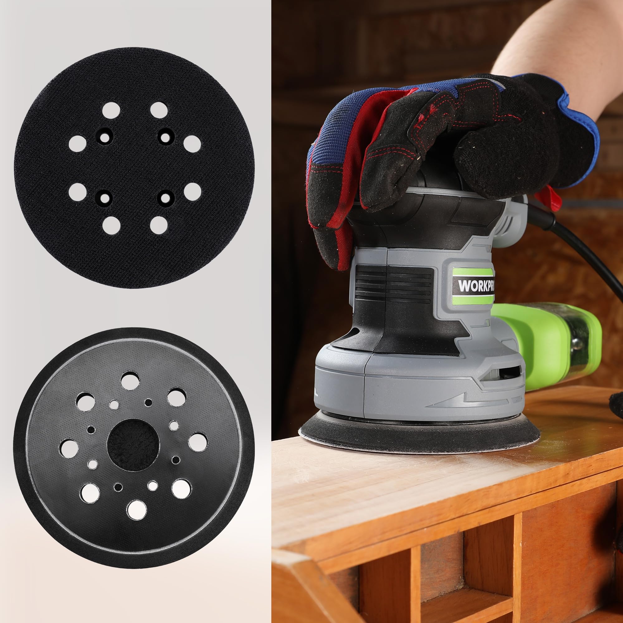 Amazon | WORKPRO ランダムサンダー用ラバーパッド サンダー