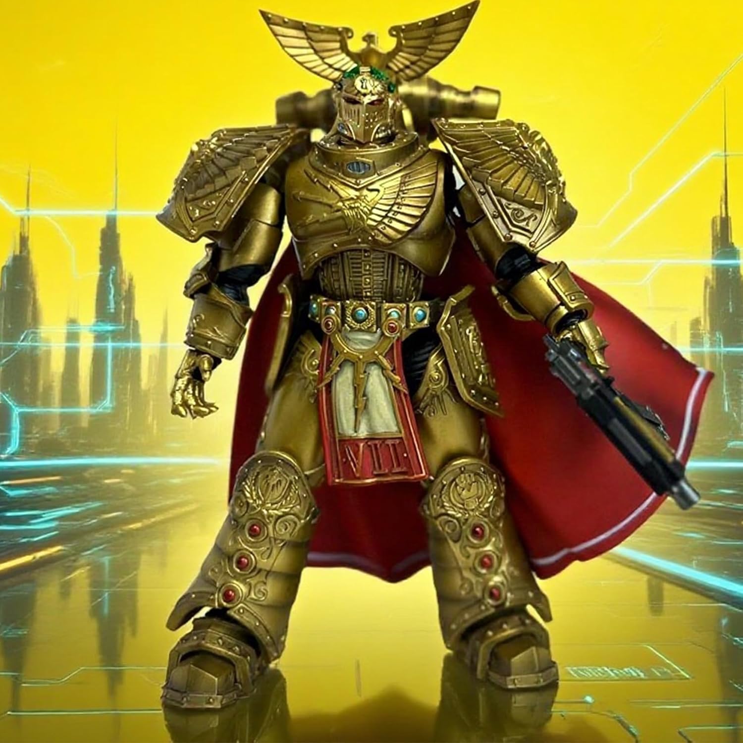 WH Parts Helmet Accessories IF - Rogal Dorn - PVC Soft Rubber Model Accessories Applicable to JOYTOY Products - Age 15 +