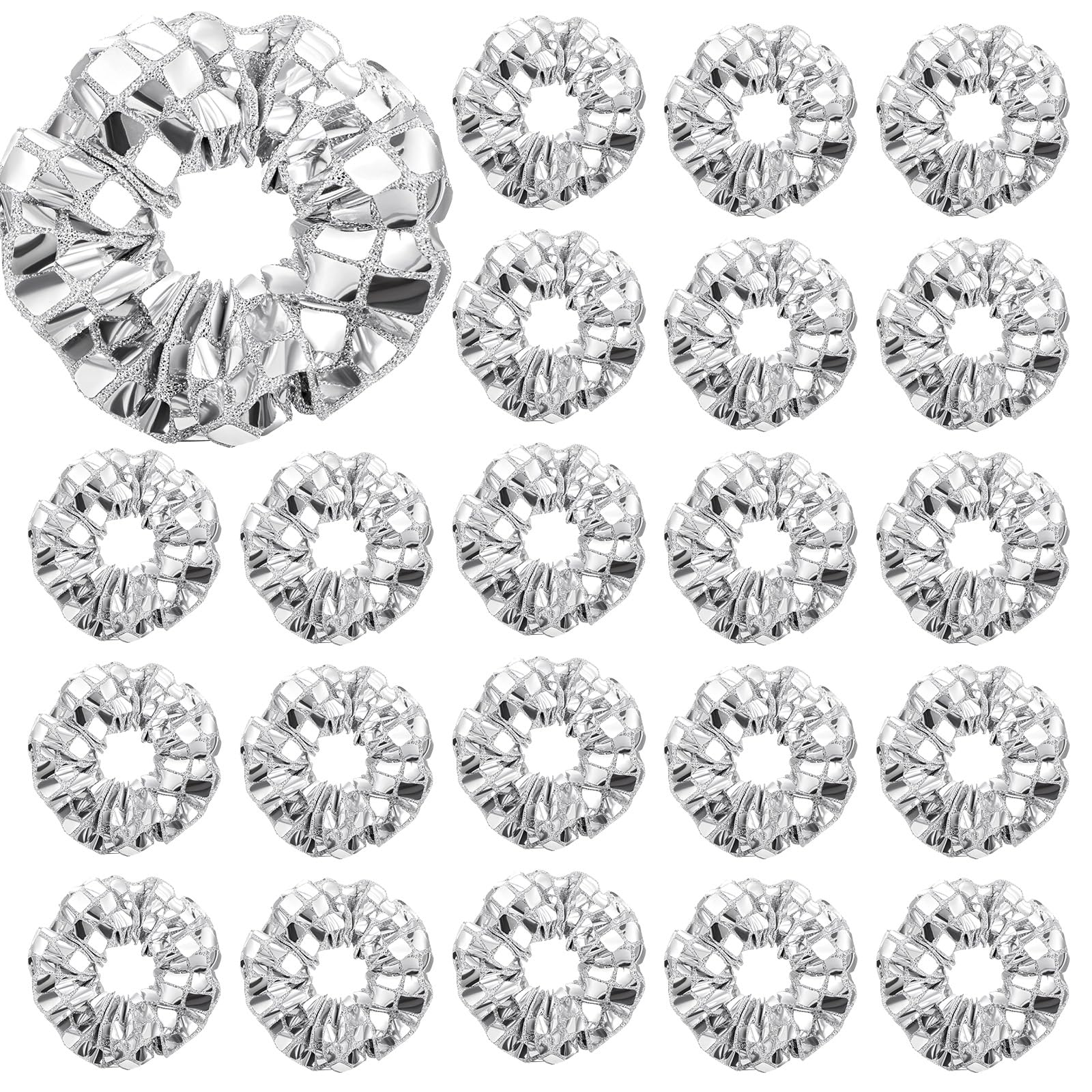 Photo 1 of ***ONLY 2 PIECES***
Lyrow Sequin Hair Scrunchies - Silver, 12 Count
