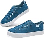 Obtaom Femmes Jouer Fashion Sneaker Blanc Couleur Lavé et Leopard Toile Glisser sur les chaussures