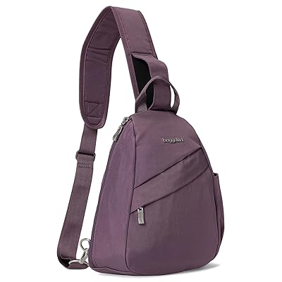 Baggallini Medium Sling Backpack Bags Misty Purple, Polyester