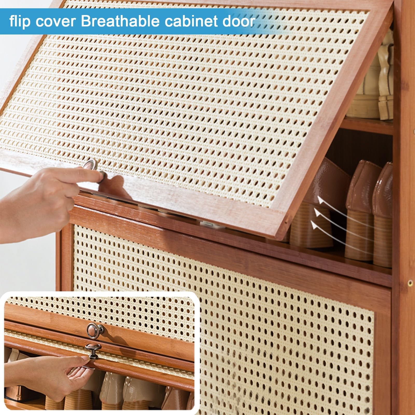 Zapatero para entrada de varios niveles con cajón plegable, elegante zapatero para dormitorio y pasillo, ahorra espacio