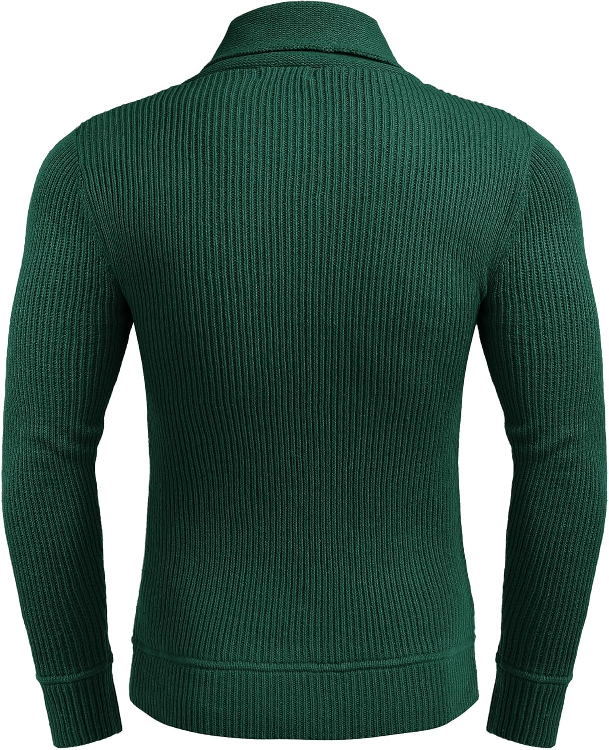 COOFANDY Men's Knitted Turtleneck Pullover Shawl Collar Sweaters Slim Fit High Neck Hoodies with Pockets - Image 4