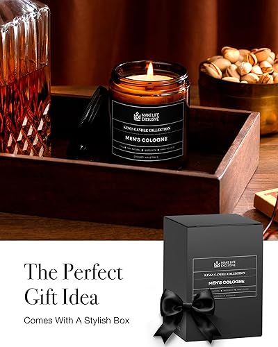 Miniatura 4 de Velas perfumadas para hombre, aroma a lavanda, mecha de madera, de larga duración, aromas masculinos, vela en tarro de soja natural para el hogar,