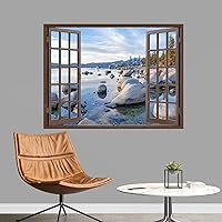 Vista 27 de IDEA4WALL Adhesivo mural removible para pared, cielo azul, vibrante, verano, montaña, valle, naturaleza, desierto, arte moderno, paisaje, colorido