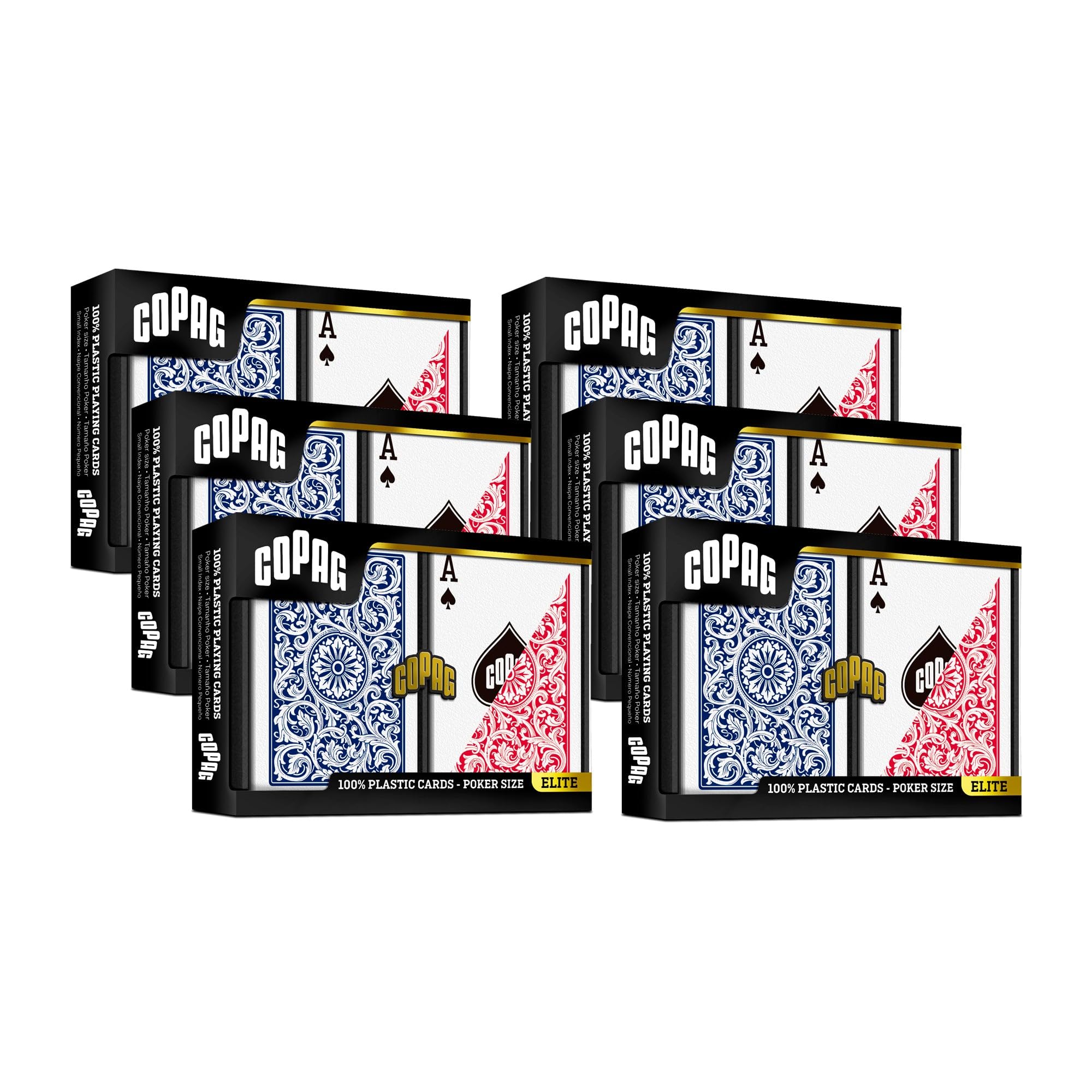Copag 1546 Design 100% Plastic Playing Cards, Poker Size (Standard