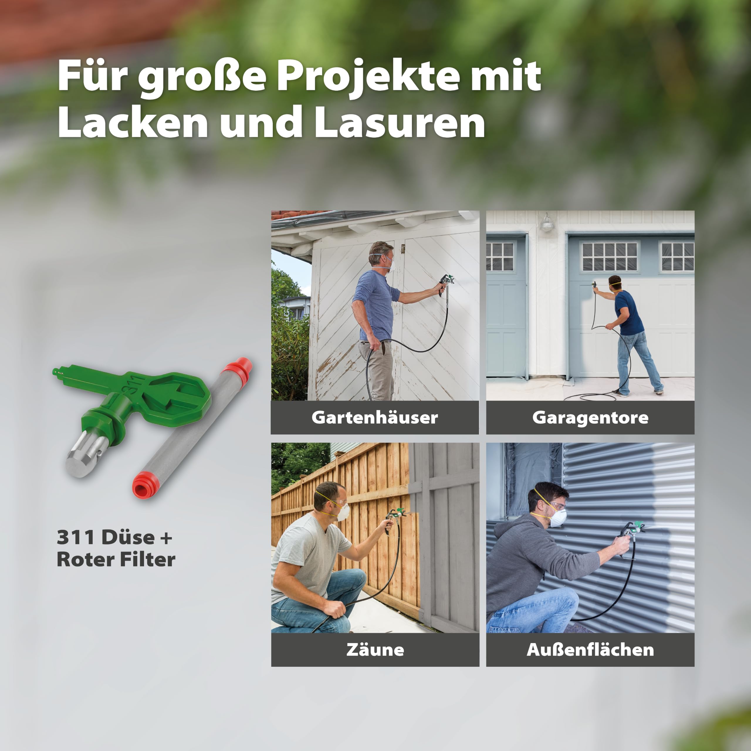 WAGNER Airless Farbsprühsystem Control Pro 250 M für Wandfarben, Latexfarben, Lacke & Lasuren, 15 m²-2 min, Druckregulierung, 110 bar, Schlauch 9 m