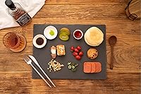 Vista 5 de 2 tablas de pizarra grandes de 16 x 12 pulgadas, bandeja de queso, bandeja para servir piedra para servir marcapasos con 2 tizas de Navidad