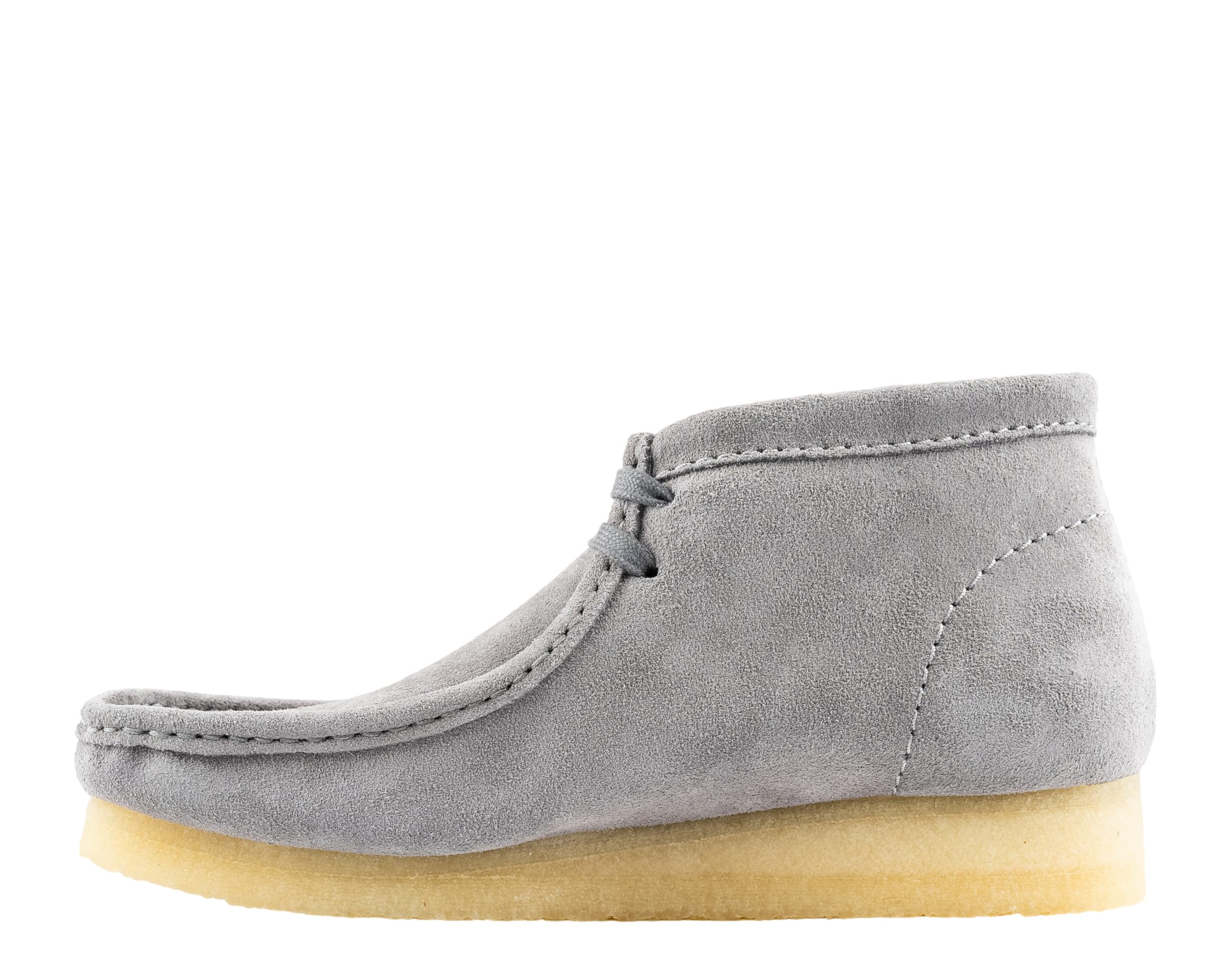 ClarksMens Wallabee Boot Grey Suede