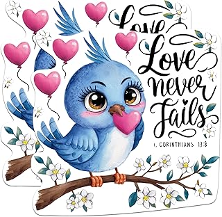 (2 Packs) Love Never Fails Magnets - 1 Corinthians 13:8 Christian Positive Magnets - 5 Inches On Longest Side - Premium Magnet - for Fridges, Toolboxes, Cars - Made in USA - MAG2307
