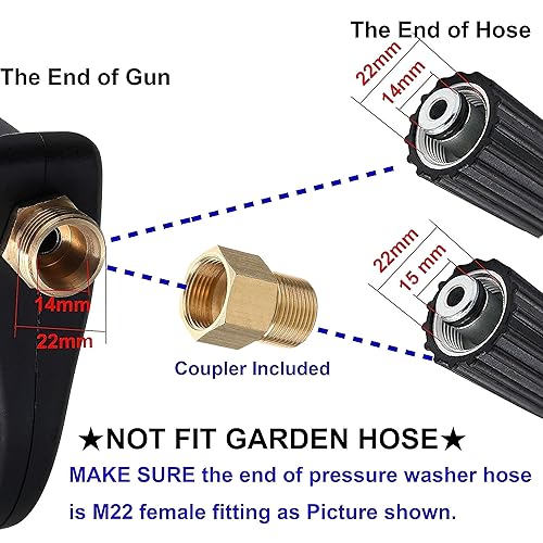 Miniatura 5 de M MINGLE Boquilla turbo para lavadora a presión, pistola de lavado a presión con varita de extensión, 10 puntas de boquilla