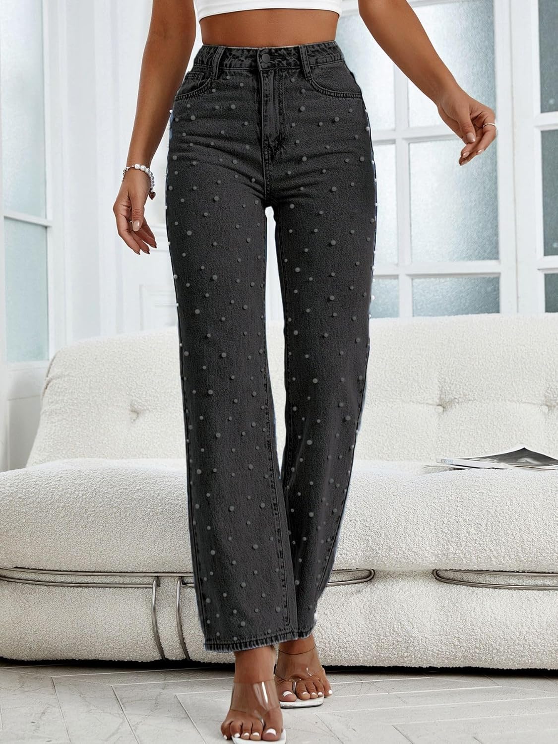 Baggy Jeans for Woman High Waisted Loose Straight Leg Wide Leg Denim Jean Womens Boyfriend Y2K Pants Trendy - Image 2