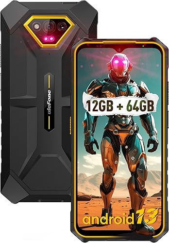 Ulefone Armor X13 - Teléfono inteligente resistente, cámara de visión nocturna de 50 MP+24 MP, octa-core 12 GB RAM 64 GB ROM, pantalla de 6.52 disponible en Yaxa Peru