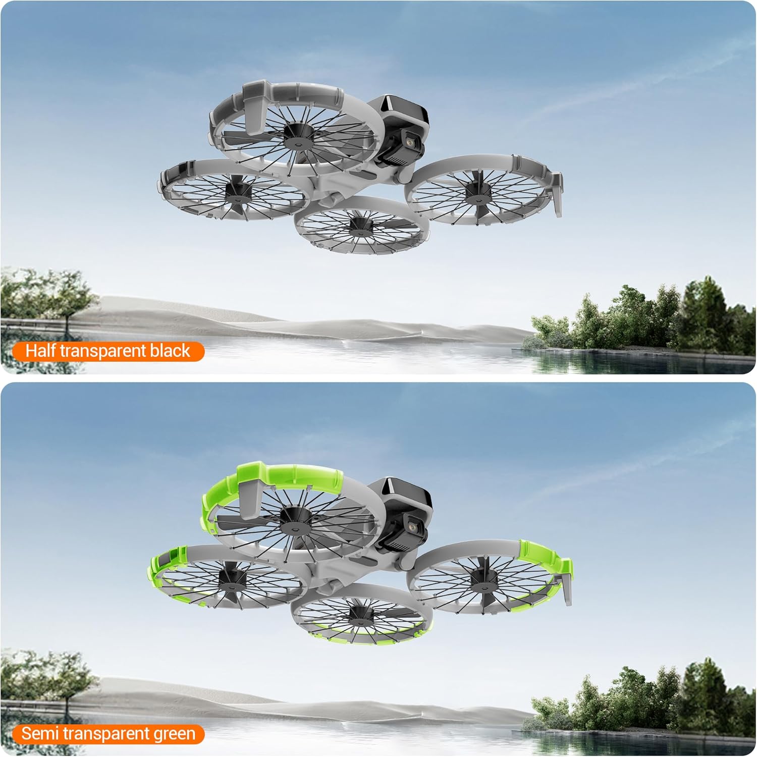 CYNOVA Propeller Guard Protector for DJI Flip, Propeller Collision Protection Ring for DJI Flip Drone Accessories, Flip Propellers Bezel Anti-Collision Protectors Prop Frame Cover Guards (grey)