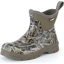LHG Mens Short Rain Boots Waterproof Outdoor Rubber Work Boots