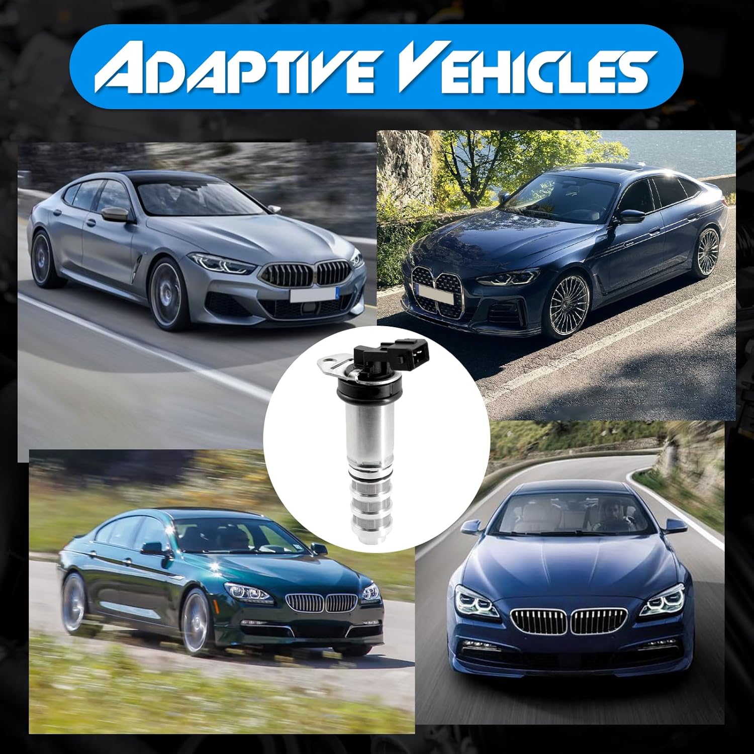 2PCS Intake and Exhaust Engine Variable Valve Timing (VVT) Solenoid, Compatible with BMW X3 X4 X5 X6,135i 135is 335i 535i 550i 640i 650i 740i 750i, 335i/535i GT xDrive, 335i/535i xDrive, 535i/550i GT