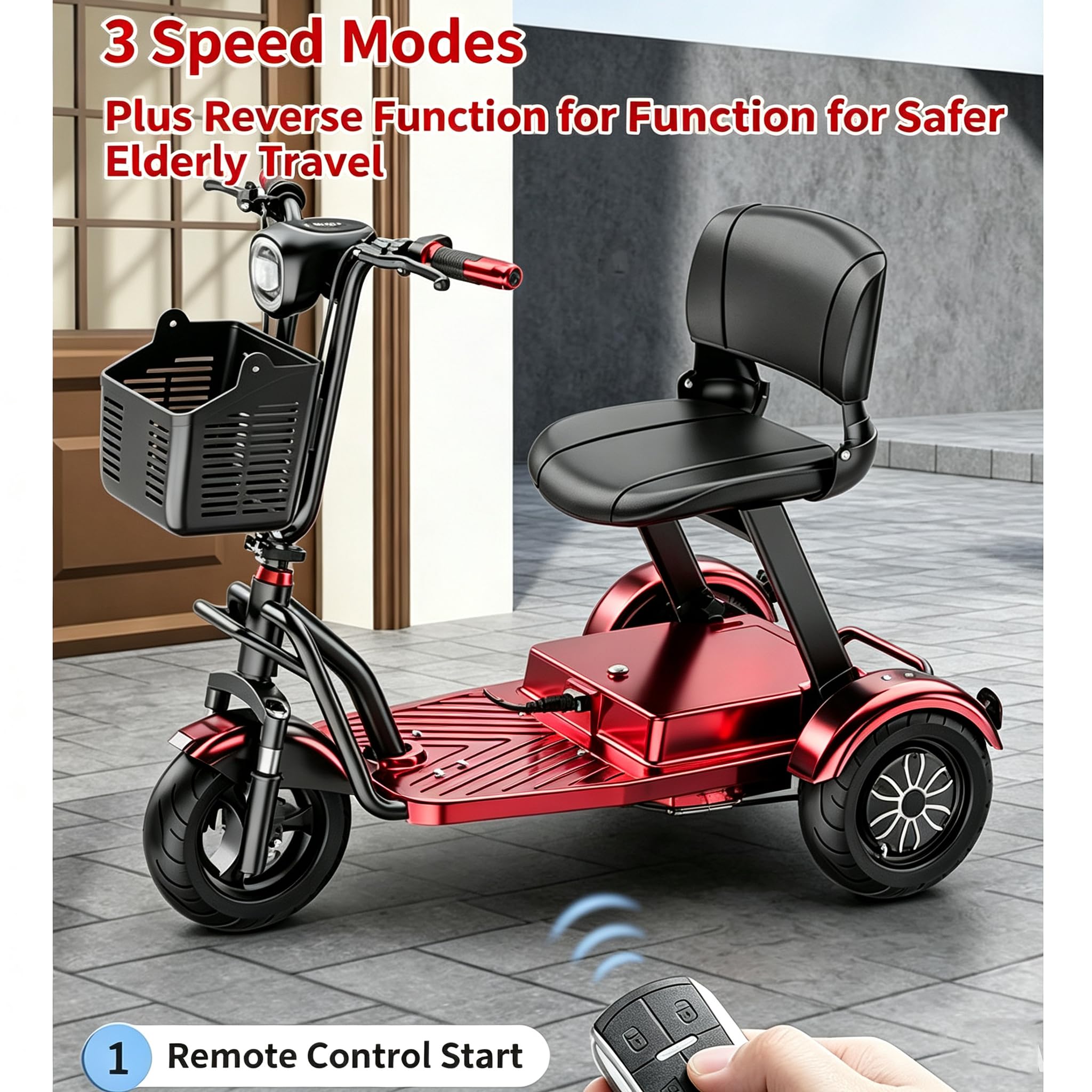 Scooter de movilidad eléctrica para personas mayores
