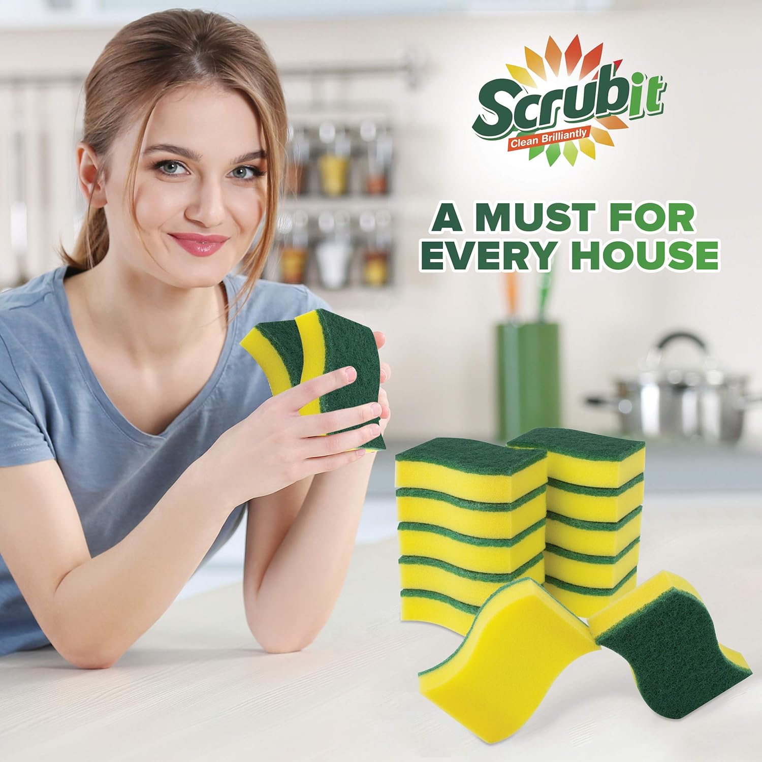 One-Day Sale: Up to 40% Off (12 Pack) Heavy Duty Scrub Sponges by SCRUBIT – Kitchen Dish, Sink and Bathroom Cleaning Scrubber Sponge - with Non-Smell Scouring Pad Amazon Crazy 🔥 Deals (12 Pack) Heavy Duty Scrub Sponges by SCRUBIT – Kitchen Dish, Sink and Bathroom Cleaning Scrubber Sponge - with Non-Smell Scouring Pad