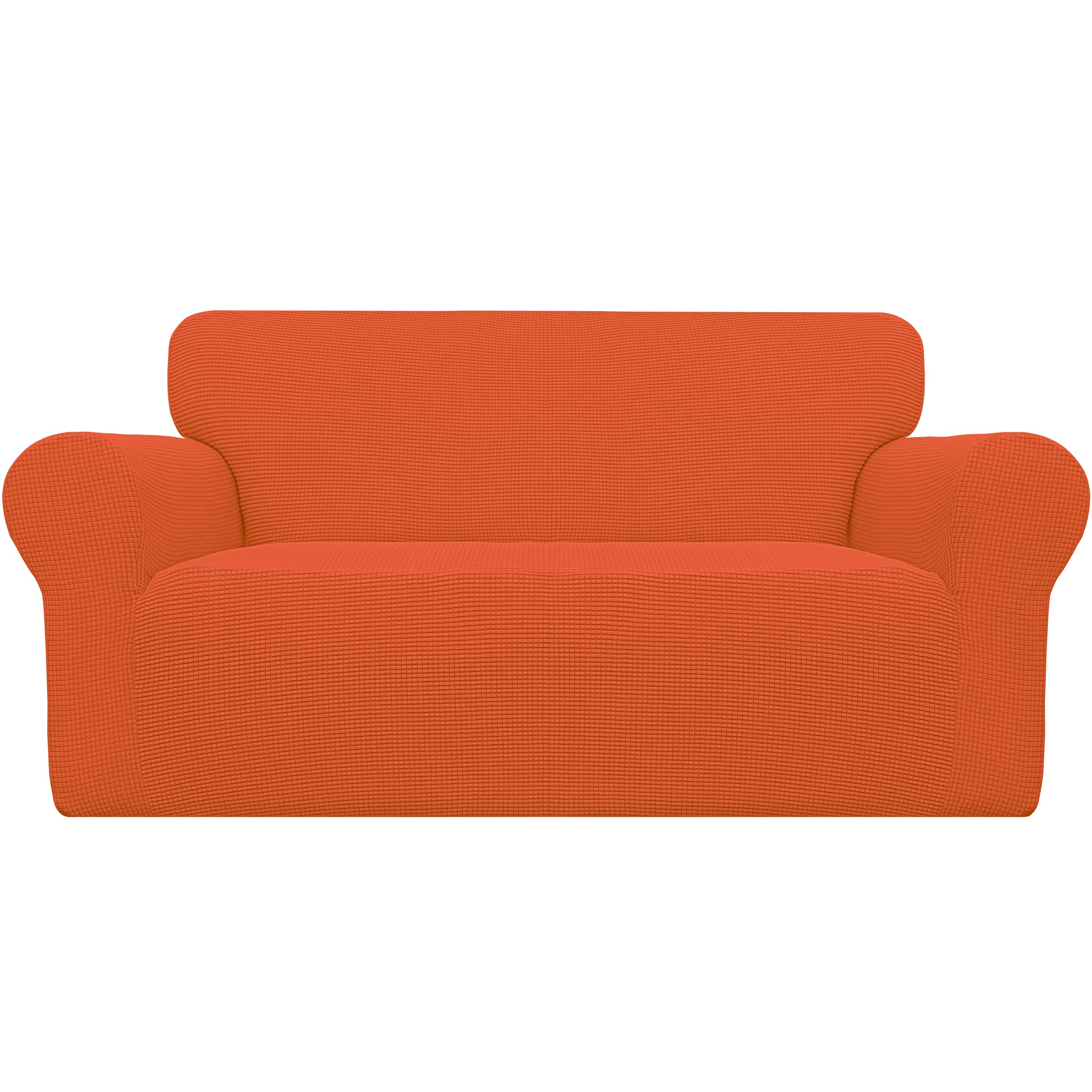 Easy-Going Stretch Loveseat Couch Covers Washable Orange
