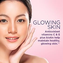 Nature\'s Bounty Optimal Solutions Hair, Skin and Nails Gummies with Biotin, 2500 mcg, Strawberry Flavored, 200 Count, 100 Total Servings